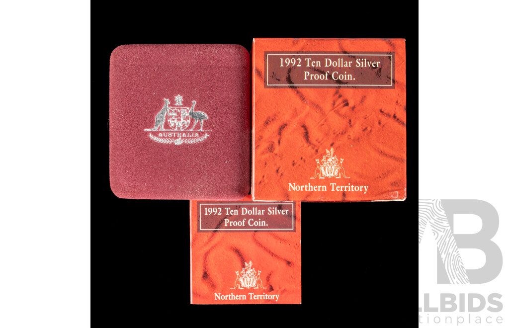 Australian RAM 1992 PROOF Silver $10 Coin.