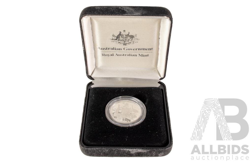 Australian 2008 $1 Fine Silver Proof Coin, 100 Years of Coat of Arms.