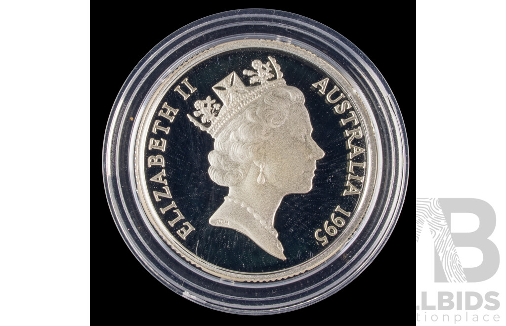 Australian 1995 $1 Sterling Silver PROOF Coin. Waltzing Matilda.