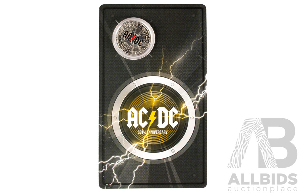 Australian 2023 UNC 50c Coin. AC DC Coloured .