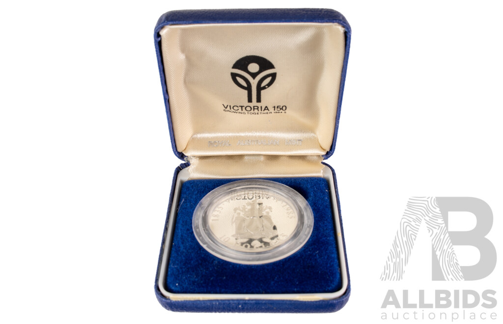 Australian 1985 $10 PROOF Silver Uncirculated Coin. State Series VIC.