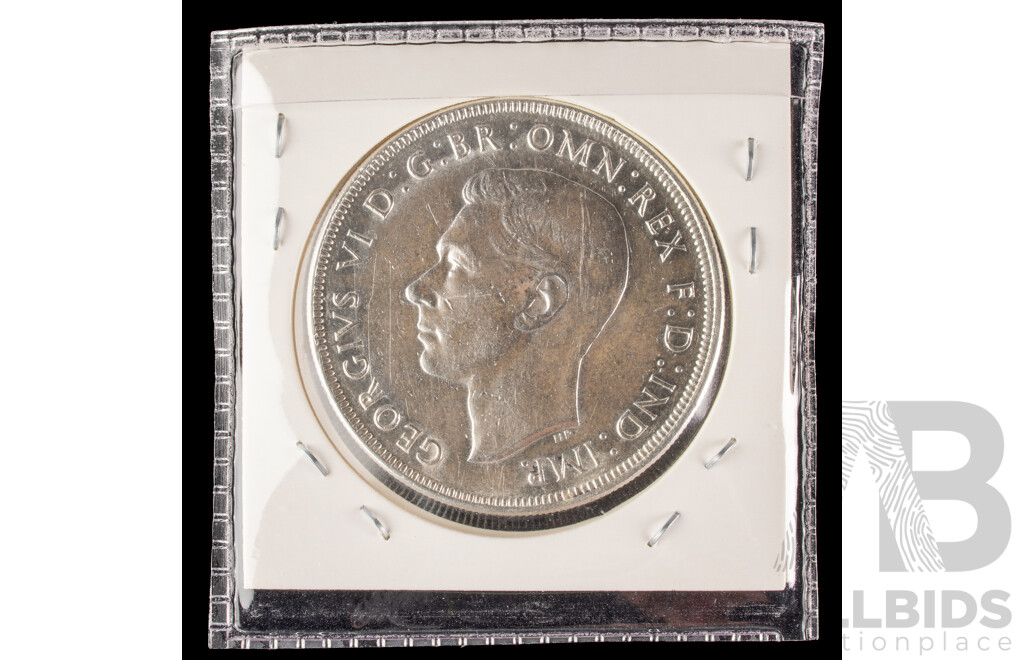 Australian 1937 Silver Crown, Downies Graded EF