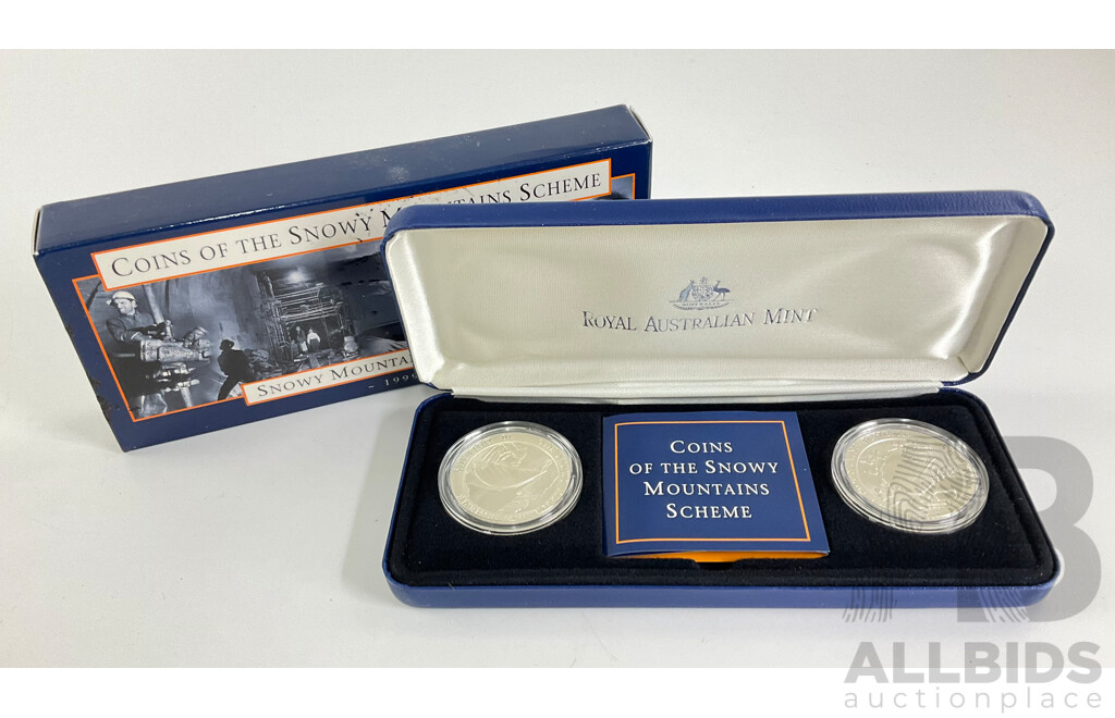 Australian RAM 1999, $10 Coins of the Snowy Mountains, 40 Grams Fine Silver