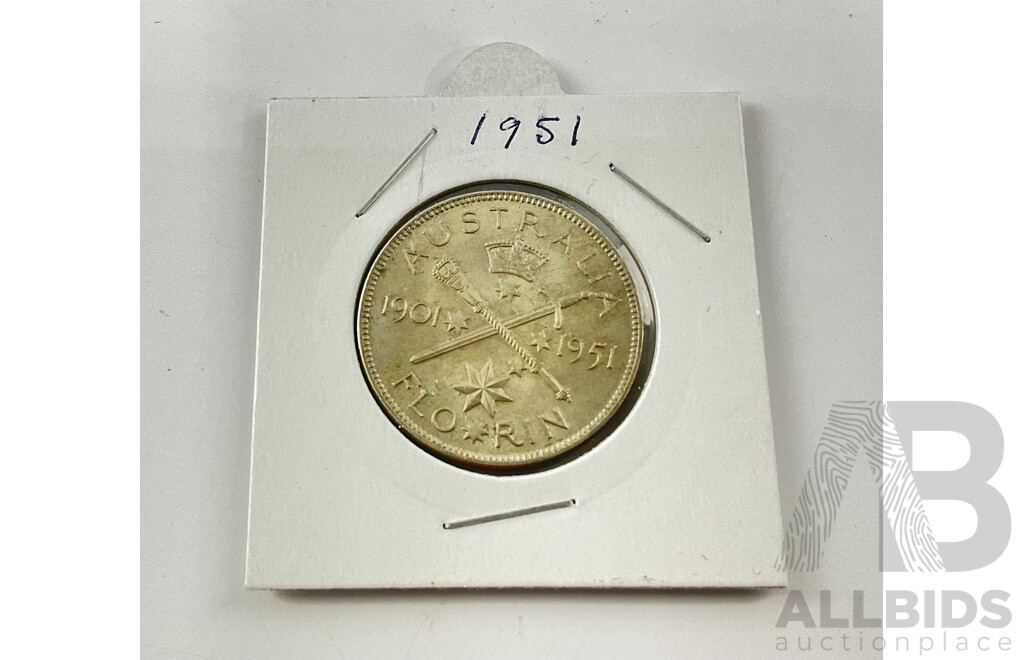 Australian 1951 Federation Florin