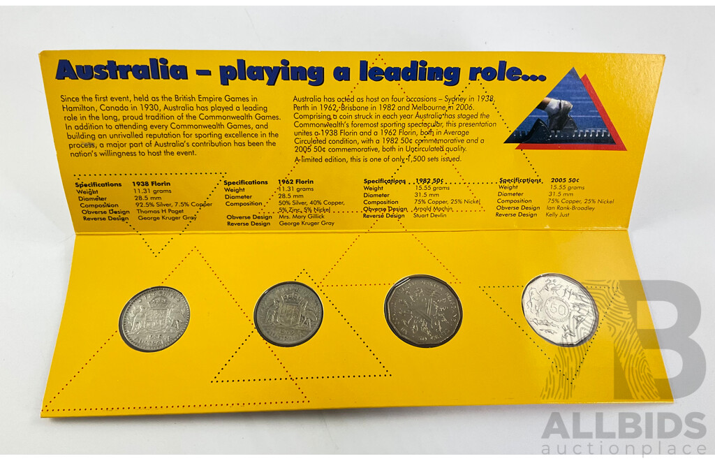 Australian Commonwealth Games Florins and 50c Coins