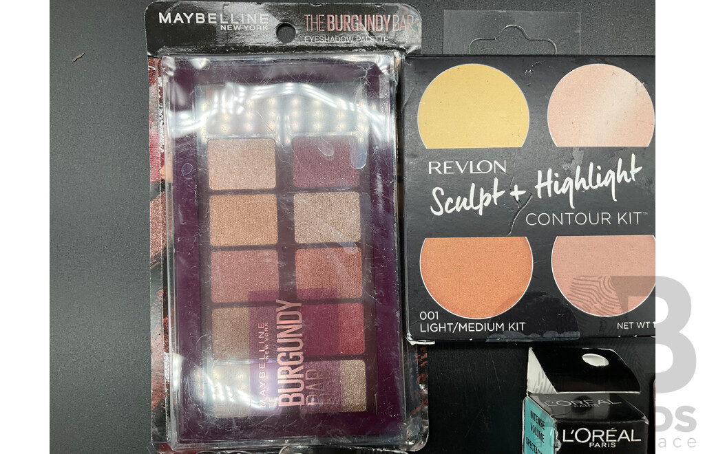 Assorted Cosmetics Including L'OREAL, RIMMEL, MAYBELLINE, REVLON and BONDS Socks - Lot of  9