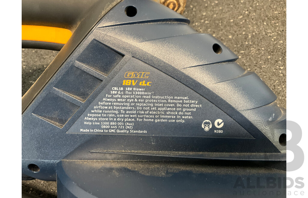 GMC Blower (CBL18) with Two Batteries and  Bolt Cutter