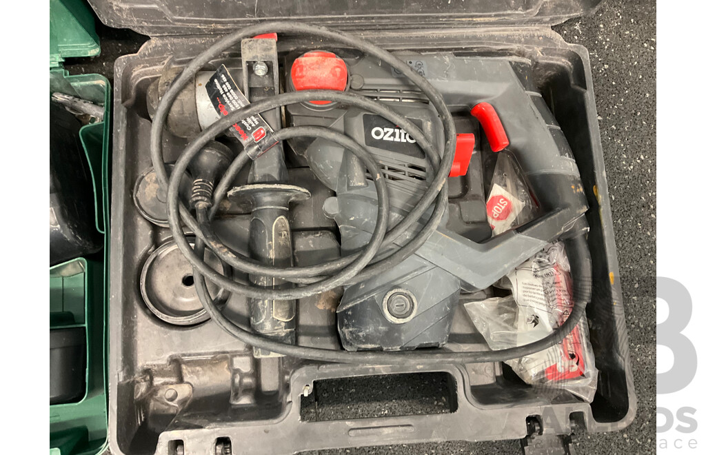 BOSCH Cordless Drill Driver with Charger and Batteries and OZITO Hammer Drill - Lot of 2