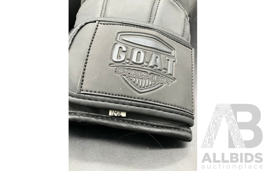 G.O.A.T. Boxing Gloves Black 12oz (x8) and White (x2) - Lot of 10