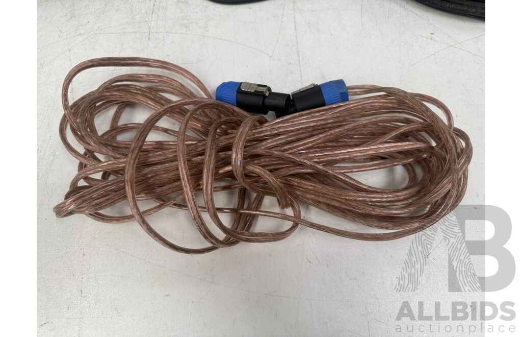 Bag of Assorted Cables & Connectors (Audio Equipment)