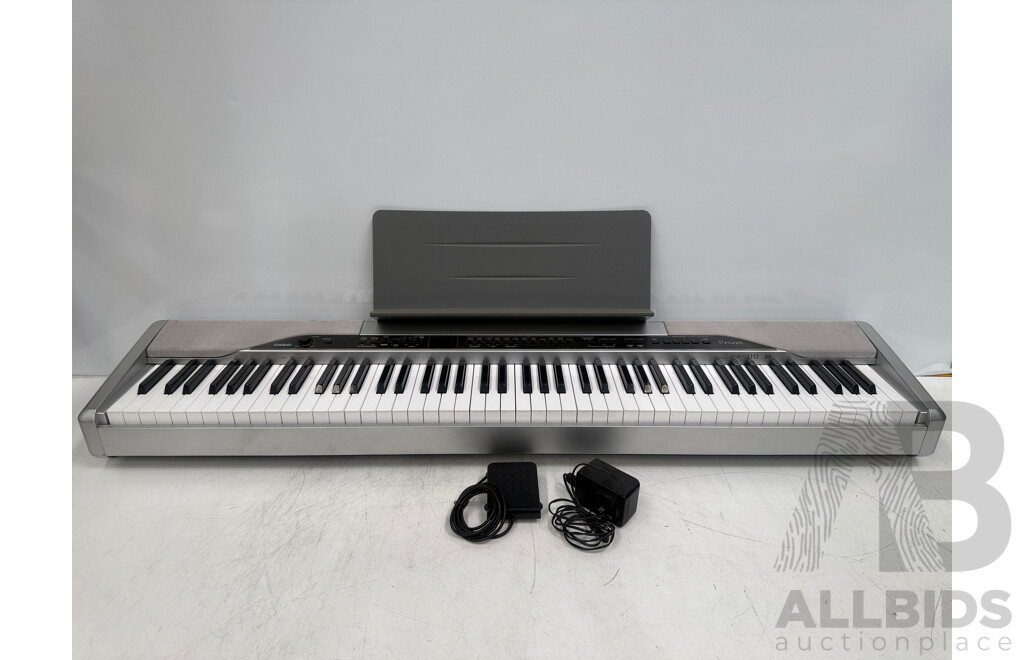 Casio Privia Px310 - 88Key - Keyboard + Tour Craft Keyboard Stand + Gold/Chrome Popup Light Cast