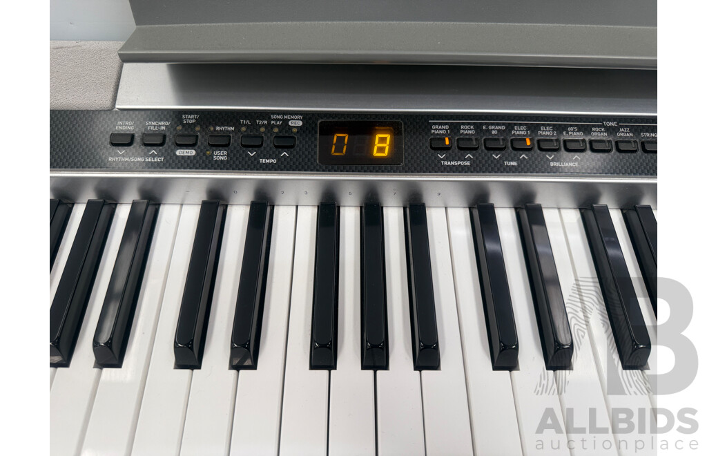 Casio Privia Px310 - 88Key - Keyboard + Tour Craft Keyboard Stand + Gold/Chrome Popup Light Cast