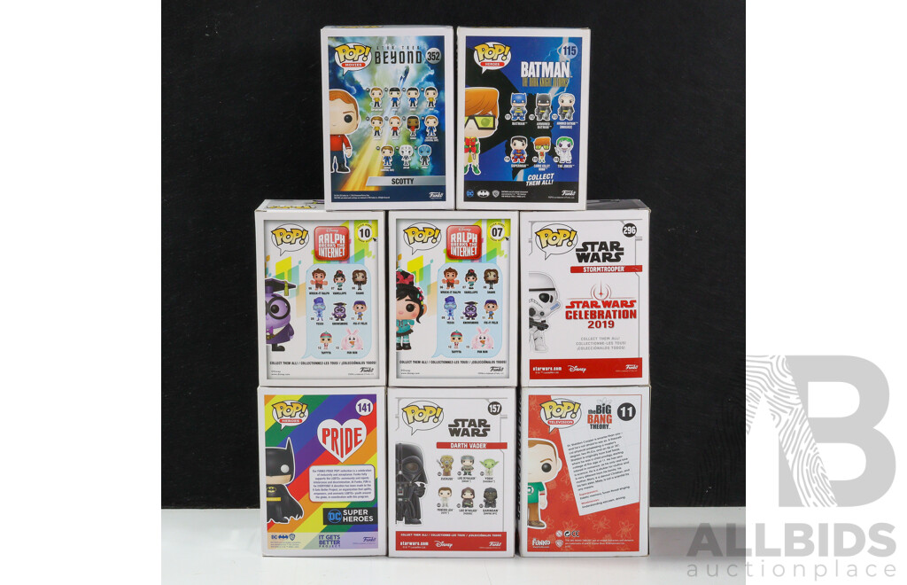 Funko Pop! Figures Including Star Wars, Star Trek, Ralph Breaks the Internet, Batman