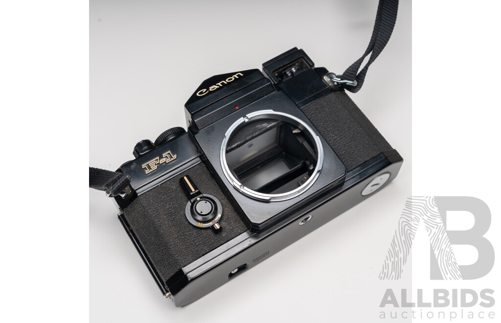 Canon F-1 Camera Kit with Multiple Lenses, Flash, Light Meter and Accessories