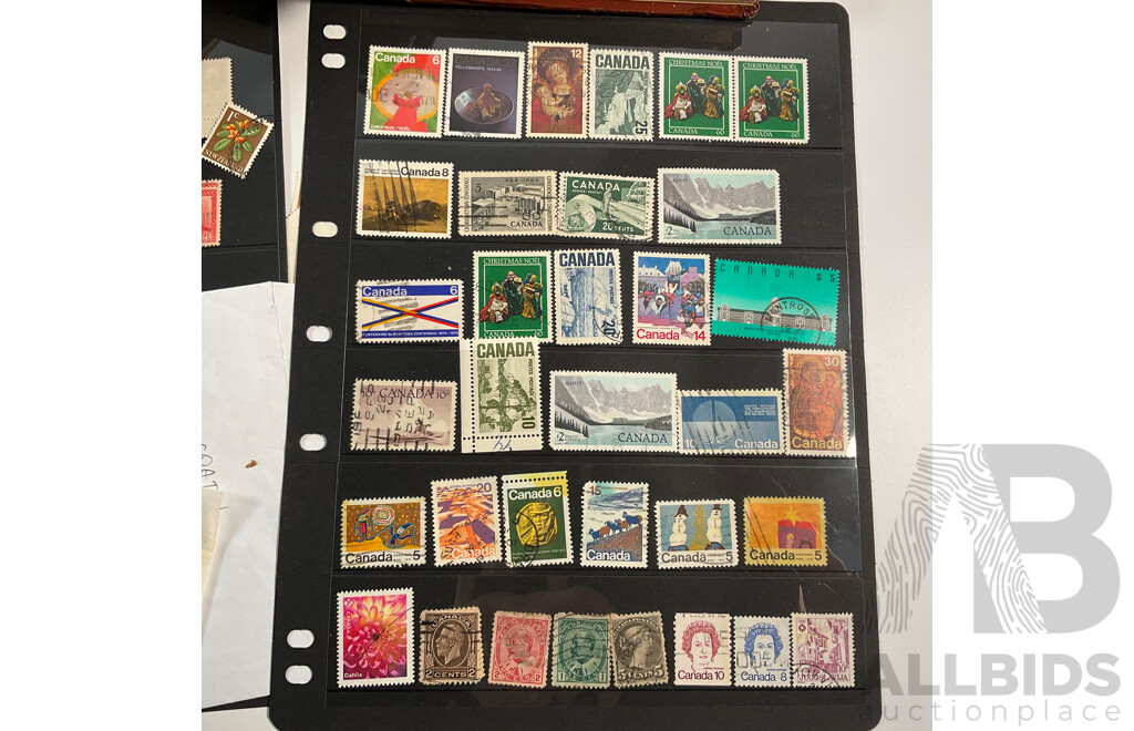 Collection of Stamp Albums Including International, New Zealand Predecimal to 1990's, 1980 Christmas Stamps From Around the World, Stanley Gibbons 2008 Stamps of the World Catalogue