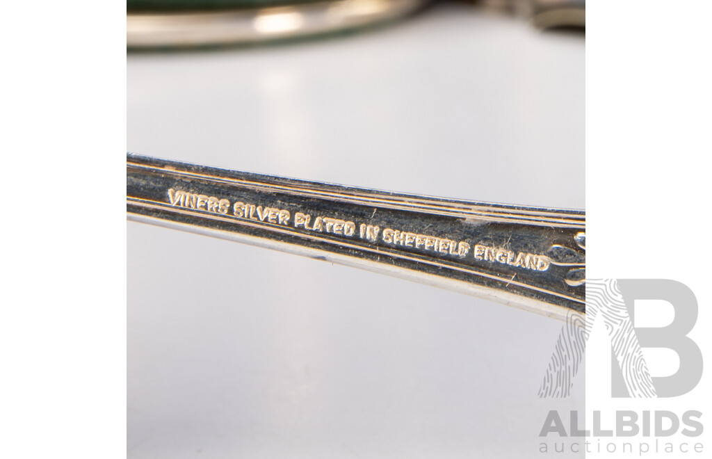 Collection Silver Plate Pieces Including 37 Strachan Coasters in Four Sizes, Teapots, Vases and More