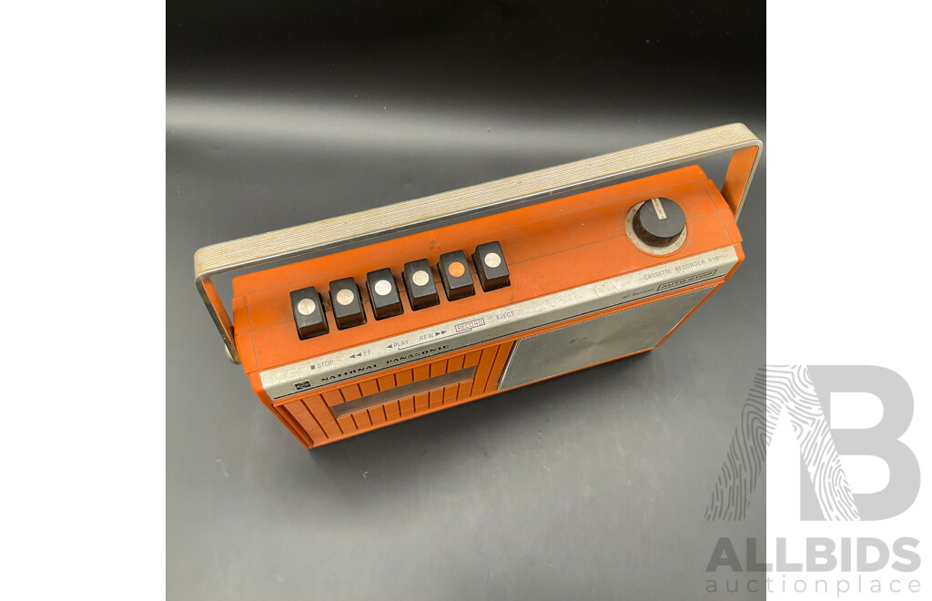 Vintage NATIONAL PANASONIC Cassette Recorder (RQ-416S), COLEMAN Cooler Esky and S Branding Iron and Assorted Vintage Woodworking Tools - Lot of 10