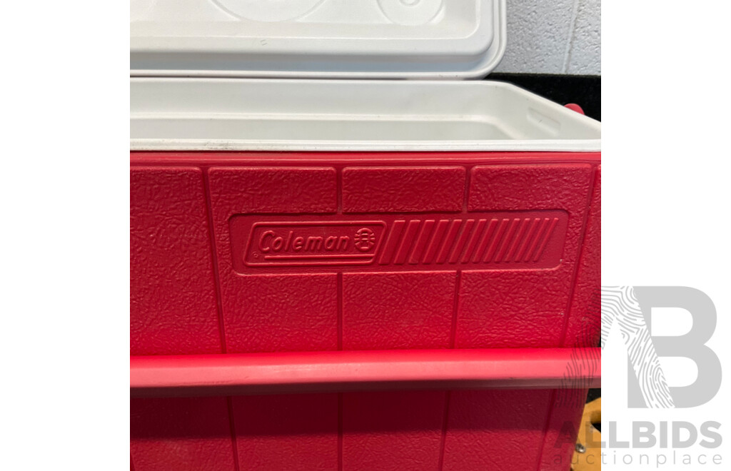Vintage NATIONAL PANASONIC Cassette Recorder (RQ-416S), COLEMAN Cooler Esky and S Branding Iron and Assorted Vintage Woodworking Tools - Lot of 10