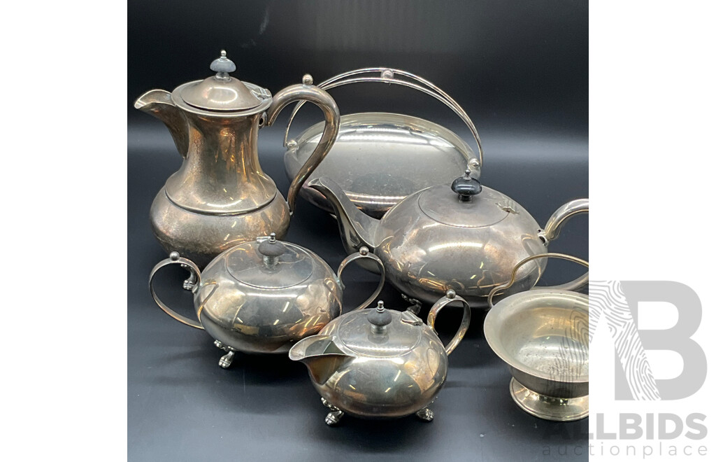 Vintage Silver Plated EPNS Tea Coffee Set - Lot of 8