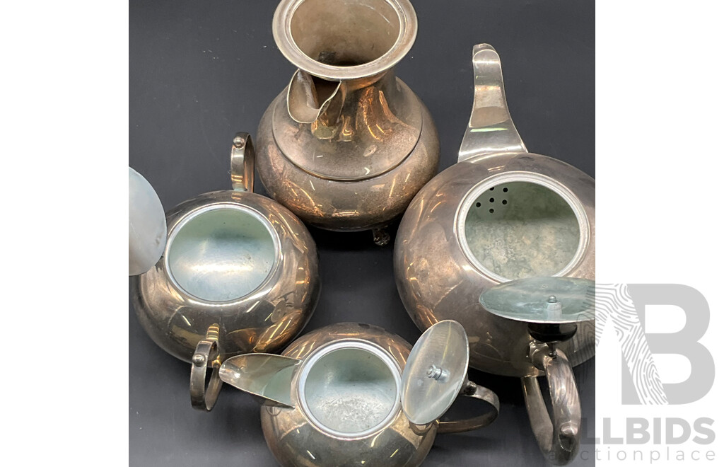 Vintage Silver Plated EPNS Tea Coffee Set - Lot of 8