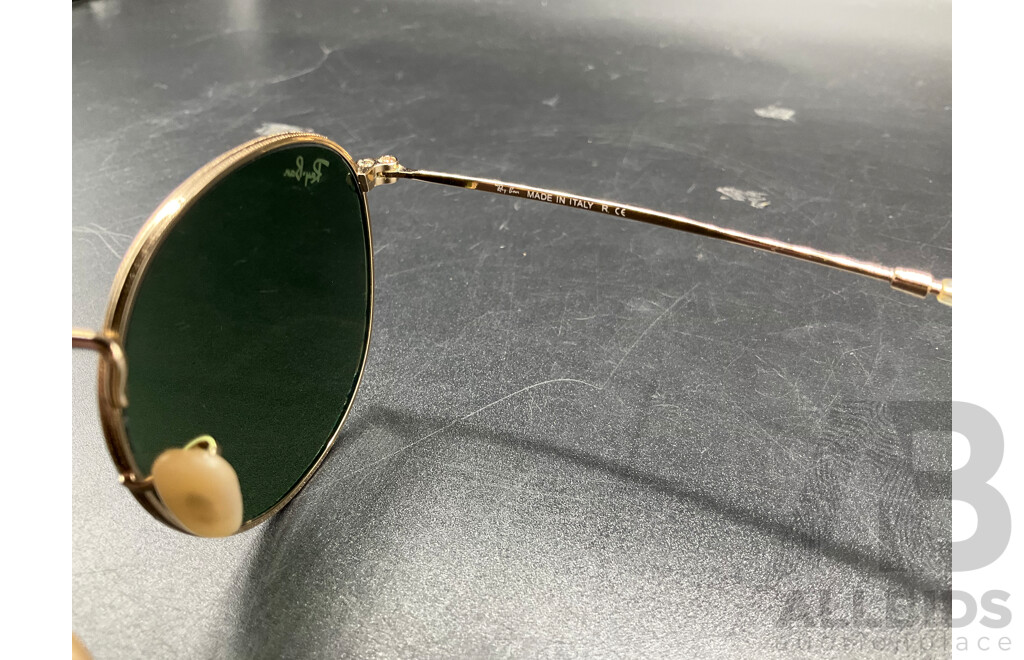 Ray-Ban Round Metal Sunglasses (RB3447) and RaBan Clubmaster Classic Sunglasses (RB3016) - Lot of 2