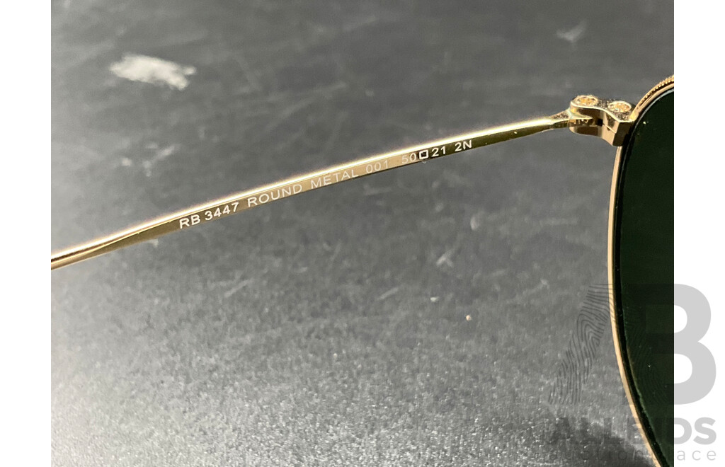 Ray-Ban Round Metal Sunglasses (RB3447) and RaBan Clubmaster Classic Sunglasses (RB3016) - Lot of 2