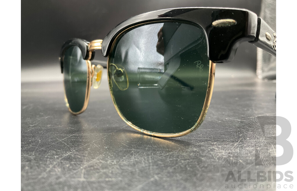 Ray-Ban Round Metal Sunglasses (RB3447) and RaBan Clubmaster Classic Sunglasses (RB3016) - Lot of 2