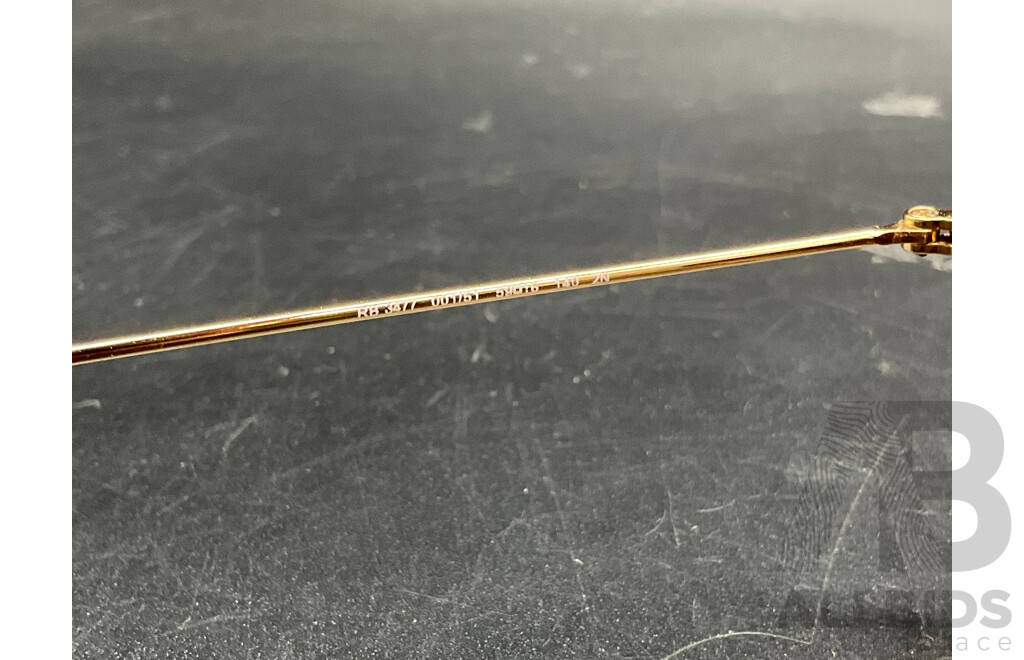 Ray-Ban Metal Sunglasses (RB3477) with Carry Case