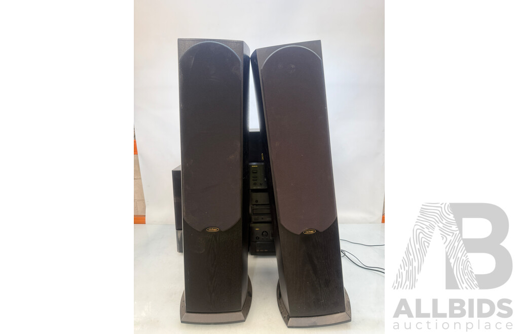 Home Stereo System - Onkyo TX-SR603 AV Receiver + Oppo Blu Ray Player + Denon 5 Disc Cd Player + Denon AVR-5800 + 4x Richter Tall Speakers