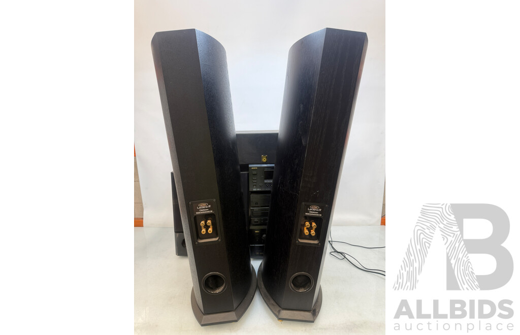 Home Stereo System - Onkyo TX-SR603 AV Receiver + Oppo Blu Ray Player + Denon 5 Disc Cd Player + Denon AVR-5800 + 4x Richter Tall Speakers