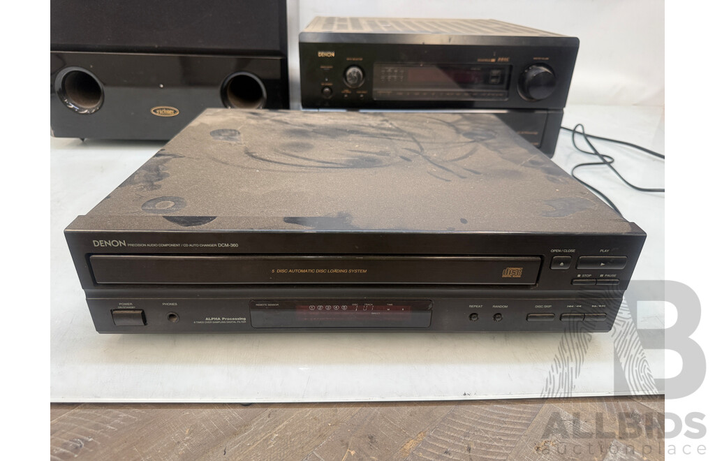 Home Stereo System - Onkyo TX-SR603 AV Receiver + Oppo Blu Ray Player + Denon 5 Disc Cd Player + Denon AVR-5800 + 4x Richter Tall Speakers