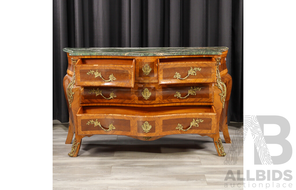 Louis XV Style Bombe Chest of Four Drawers