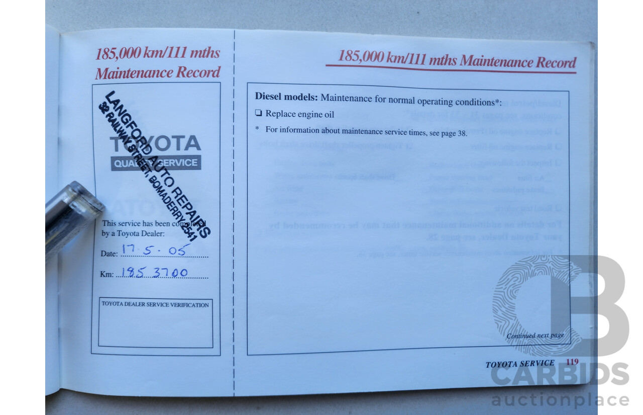 8/2002 Toyota Landcruiser Prado GXL (4x4) KZJ95R 4d Wagon White / Gold 3.0L