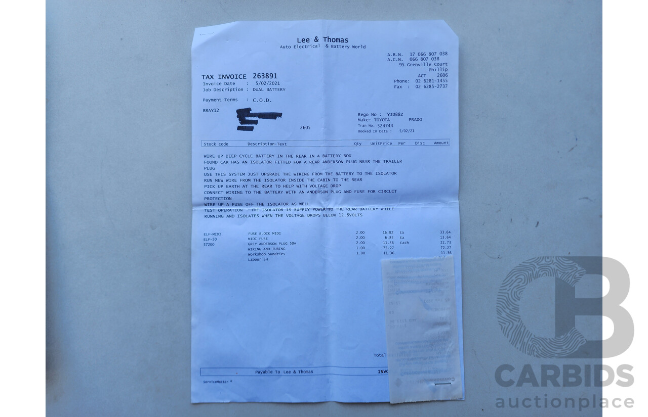 8/2002 Toyota Landcruiser Prado GXL (4x4) KZJ95R 4d Wagon White / Gold 3.0L