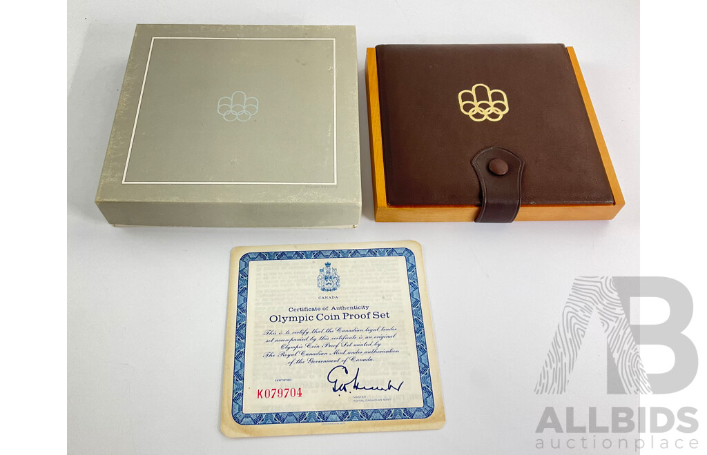 Canada 1976 Four Silver Proof Coin Set, Montreal Olympic Games .925