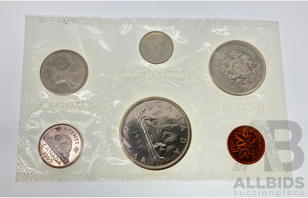 Canada 1965 Six UNC Coin Set