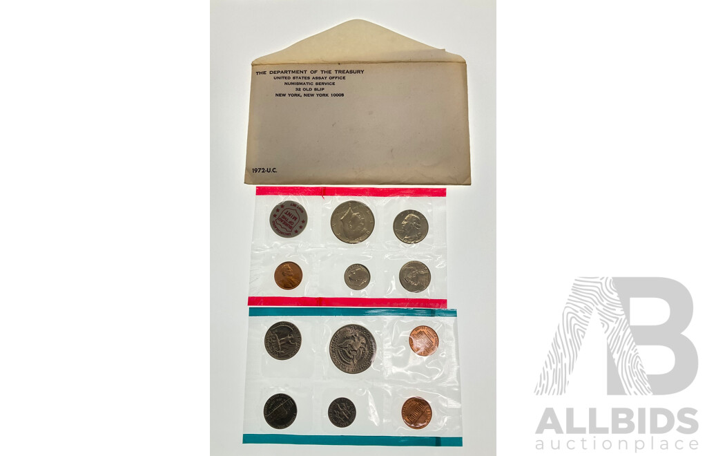 USA 1972 UNC Coin Sets, Denver and Philadelphia Mints