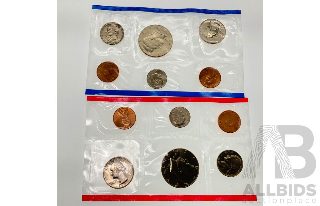 USA 1987 UNC Coin Sets, Denver and Philadelphia Mints