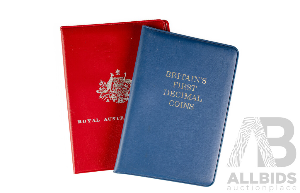 Australian RAM 1978 Six UNC Coin Set and Britains First Decimal UNC Coin Set