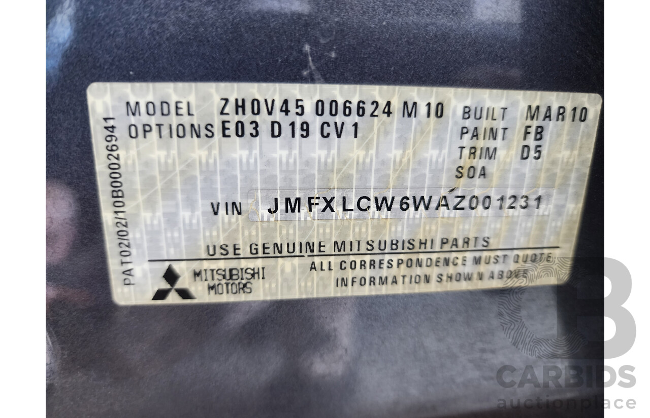 4/2010 Mitsubishi Outlander VR-X ZH MY10 4d Wagon Grey 3.0L