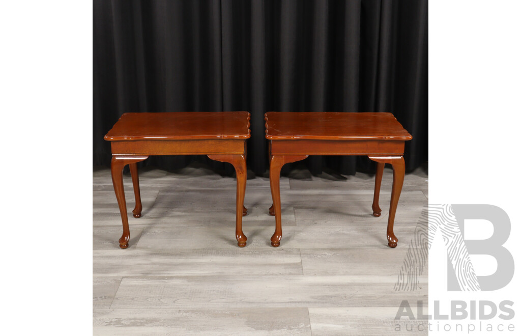 Pair of Queen Anne Style Side Tables
