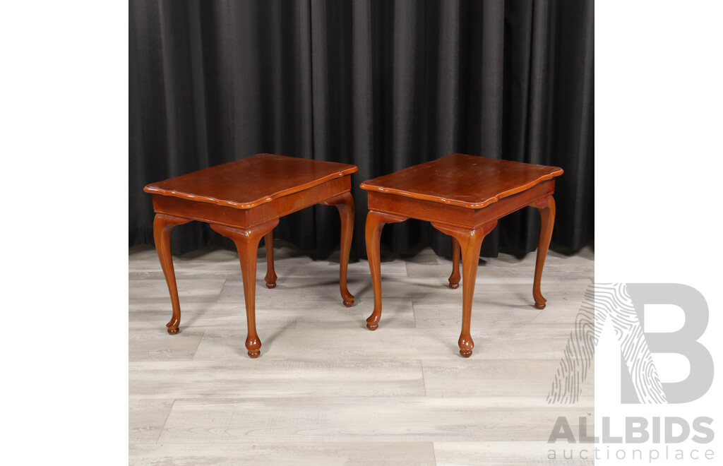 Pair of Queen Anne Style Side Tables