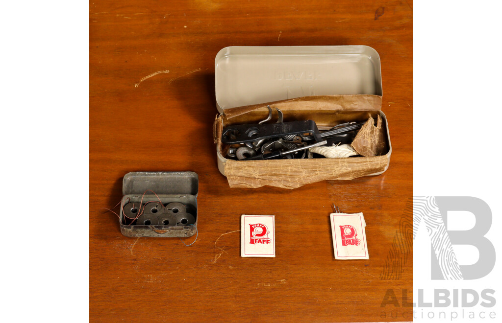 Vintage Pfaff Industrial Sewing Machine on Treadle Base