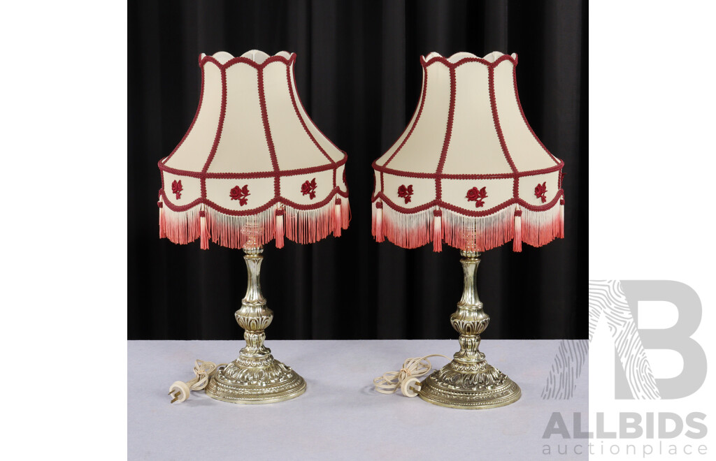 Pair of Vintage Brass Table Lamps