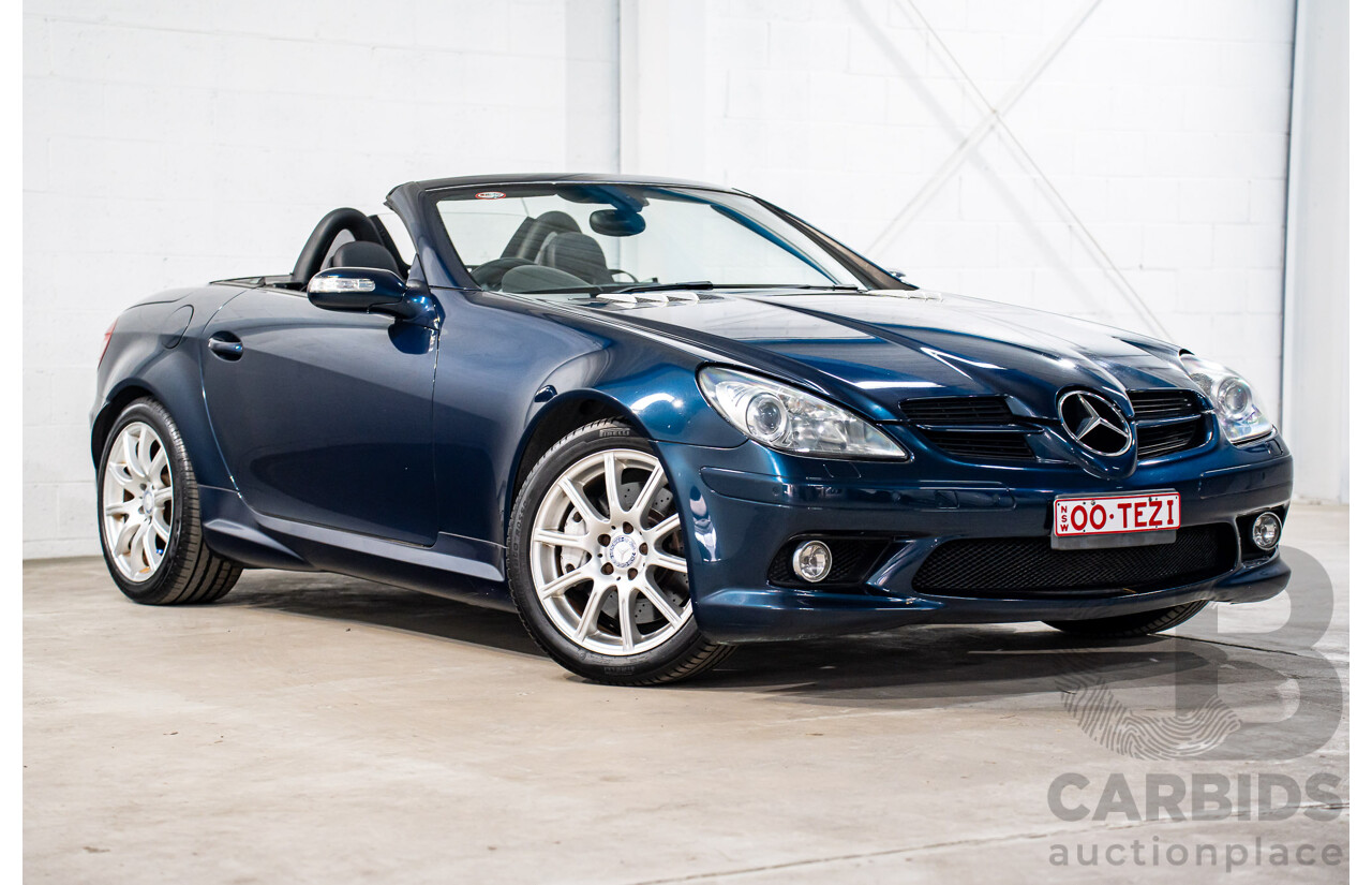 2/2008 Mercedes-Benz SLK 280 R171 07 Upgrade 2d Convertible Benotoite Blue Metallic V6 3.0L