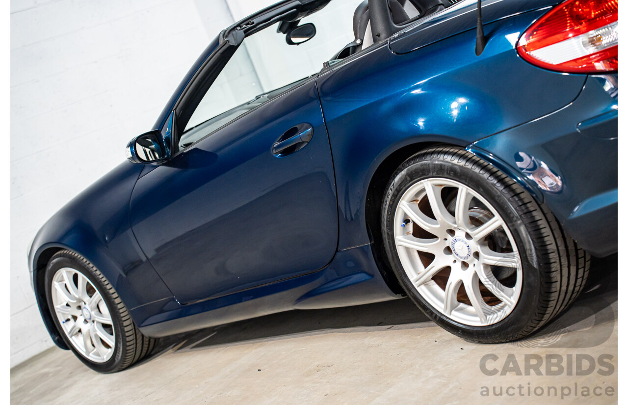 2/2008 Mercedes-Benz SLK 280 R171 07 Upgrade 2d Convertible Benotoite Blue Metallic V6 3.0L