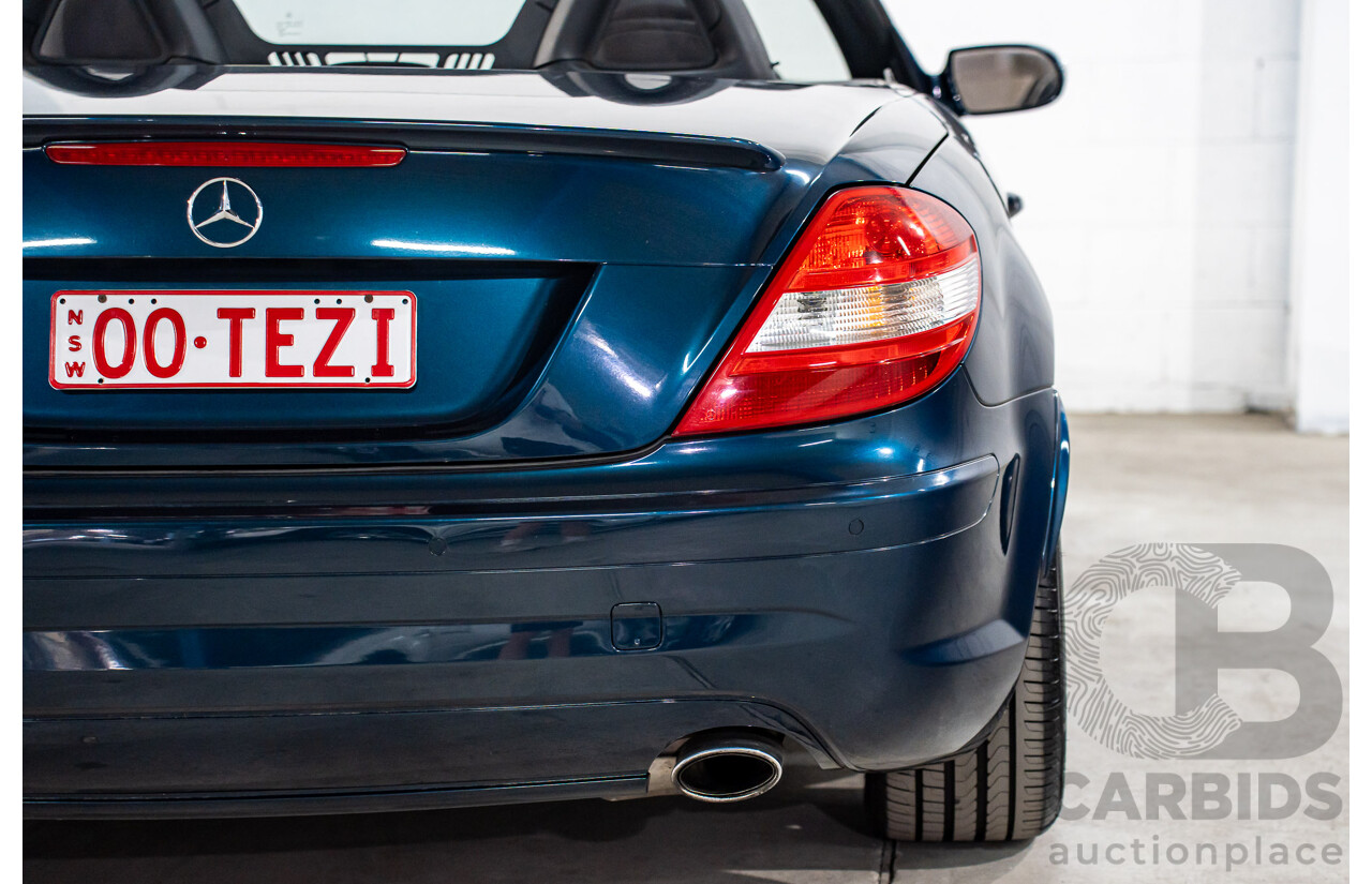 2/2008 Mercedes-Benz SLK 280 R171 07 Upgrade 2d Convertible Benotoite Blue Metallic V6 3.0L