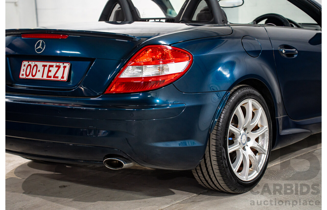 2/2008 Mercedes-Benz SLK 280 R171 07 Upgrade 2d Convertible Benotoite Blue Metallic V6 3.0L