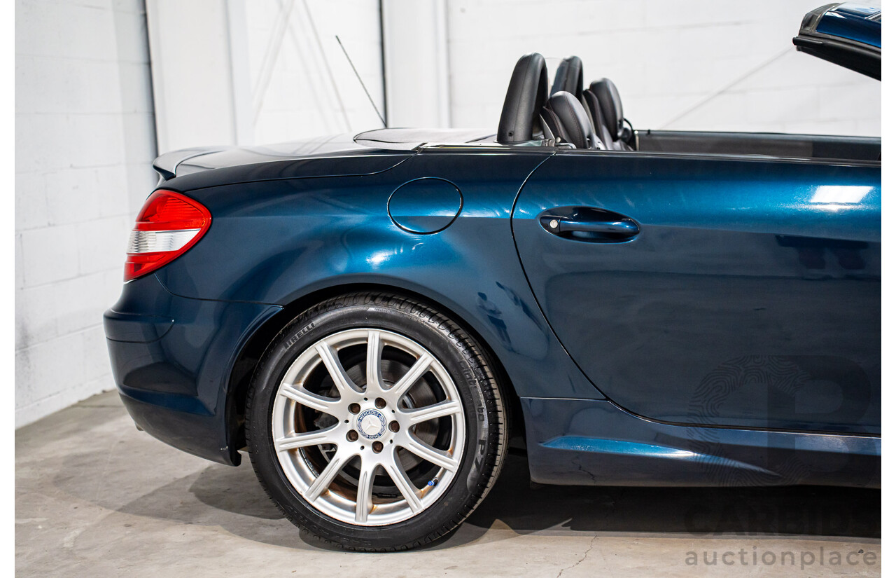 2/2008 Mercedes-Benz SLK 280 R171 07 Upgrade 2d Convertible Benotoite Blue Metallic V6 3.0L