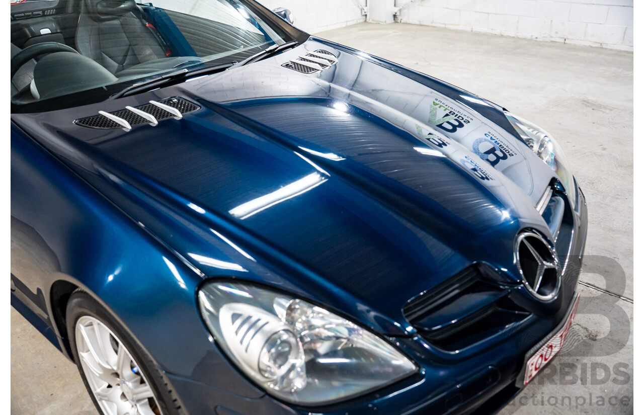 2/2008 Mercedes-Benz SLK 280 R171 07 Upgrade 2d Convertible Benotoite Blue Metallic V6 3.0L
